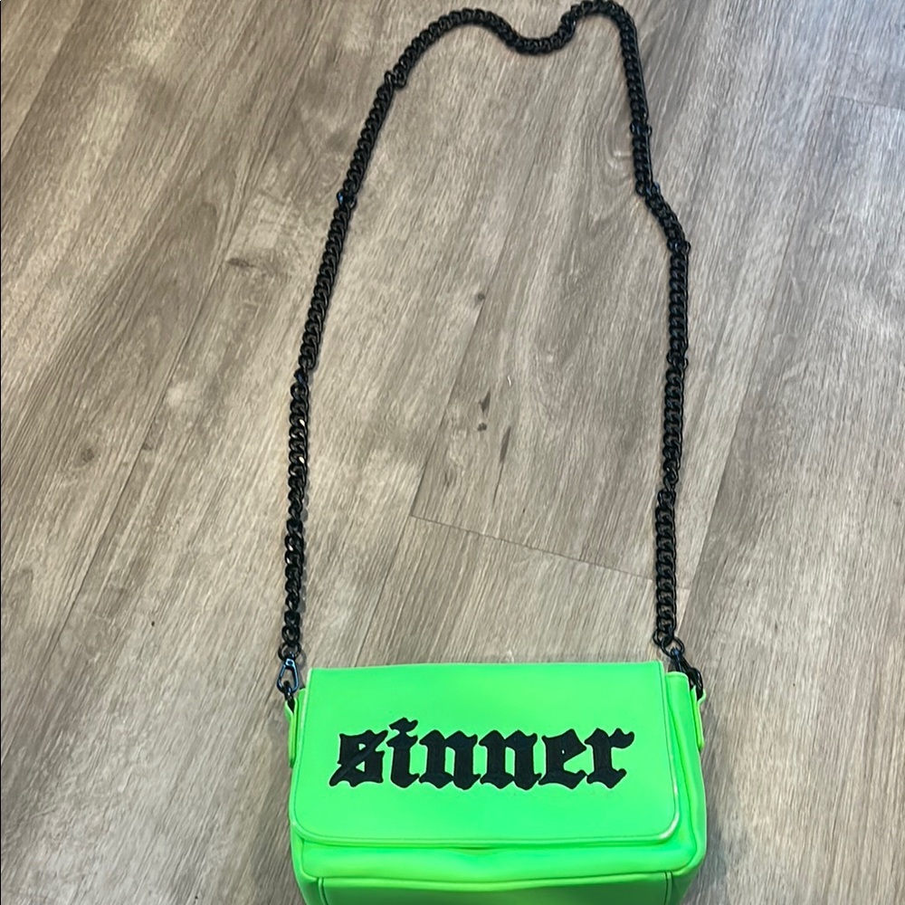 Blackcraft “Sinner” Neon Green Crossbody Bag